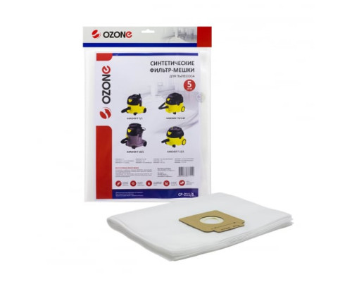 Мешок-пылесборник clean pro синтетический 5 шт. (до 15 л) OZONE CP-211 Мешок-пылесборник clean pro синтетический 5 шт. (до 15 л) OZONE CP-211