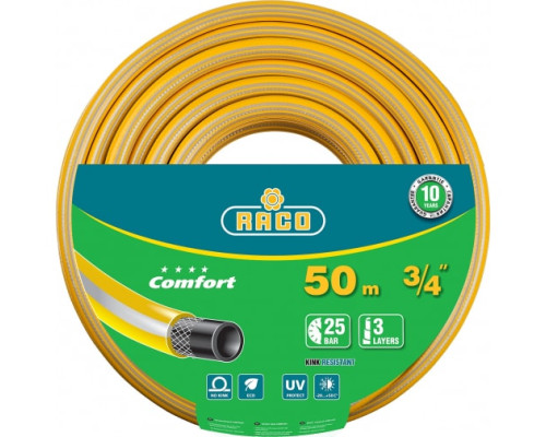 Поливочный армированный 3-х слойный шланг Raco COMFORT 3/4"x50м 40303-3/4-50_z01