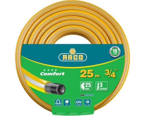 Поливочный армированный 3-х слойный шланг Raco COMFORT 3/4"x25м 40303-3/4-25_z01