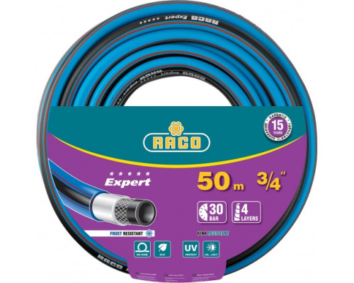 Поливочный армированный 4-х слойный шланг Raco Шланг EXPERT 3/4"x50м 40302-3/4-50_z01
