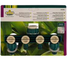 Распределитель четырехканальный (1/2"; 3/4") для системы полива Raco 4250-55258C