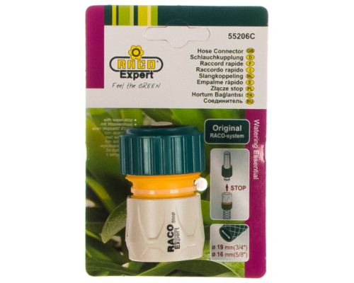 Соединитель "шланг-насадка" с автостопом 3/4" Raco 4250-55206C