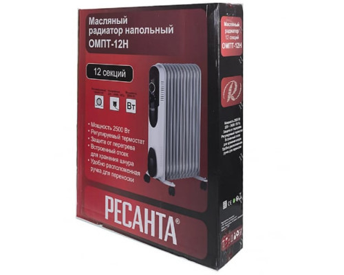 Масляный радиатор Ресанта ОМПТ-12Н Масляный радиатор Ресанта ОМПТ-12Н