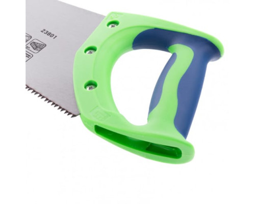 Ножовка по дереву СИБРТЕХ Зубец 350 мм, 7-8 TPI, зуб 2D, калёный зуб, 2-х компонентная рукоятка 23801