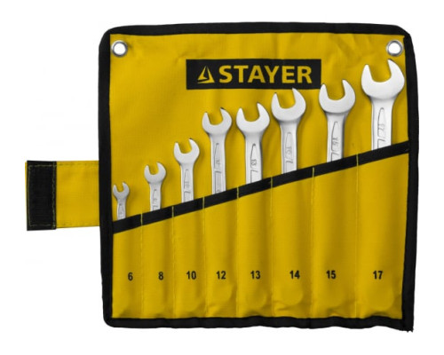 Набор гаечных комбинированных ключей 6-17мм, 8шт STAYER PROFI 27081-H8