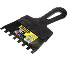 Нержавеющий зубчатый шпатель STAYER 150мм, зуб 10х10мм 1009-15-10