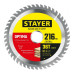 Пильный диск по дереву STAYER Optima 216x32/30 мм, 36Т, оптимальный рез 3681-216-32-36_z01