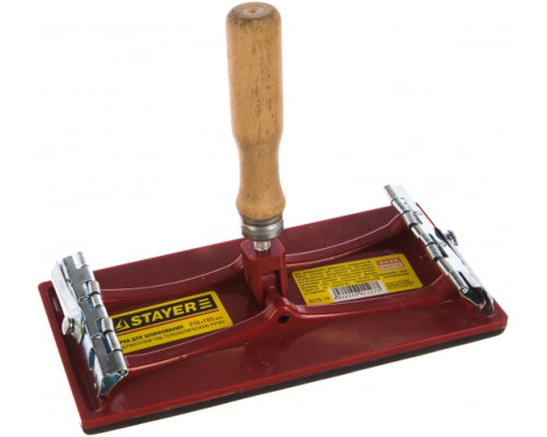 Шлифовальная терка STAYER с держателем под телескопическую ручку, 210x105мм 3570-10