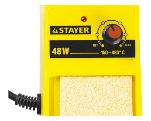Аналоговая паяльная станция 100-480C, 48Вт STAYER MASTER 55371 Аналоговая паяльная станция 100-480C, 48Вт STAYER MASTER 55371