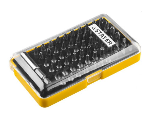 Биты CR-V, с магнитным адаптером, 61 предмет STAYER SuperUniversal 26084-H61