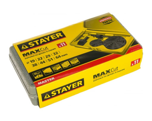 Набор коронок по дереву MASTER (11 шт; 19-64 мм) STAYER 29600-H11