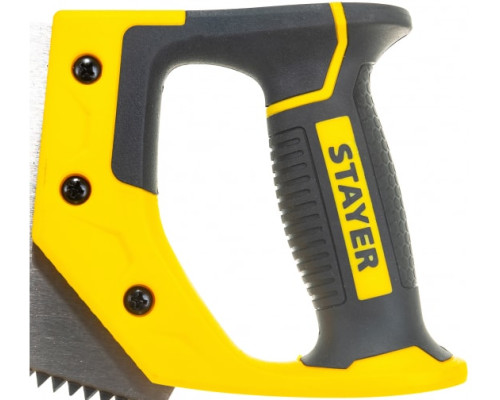 Ножовка по дереву пила Stayer "Cobra 5" 400 мм, 5 TPI, прямой крупный зуб, быстрый рез поперек волокон, для крупных и средних заготовок, 1506-40_z02