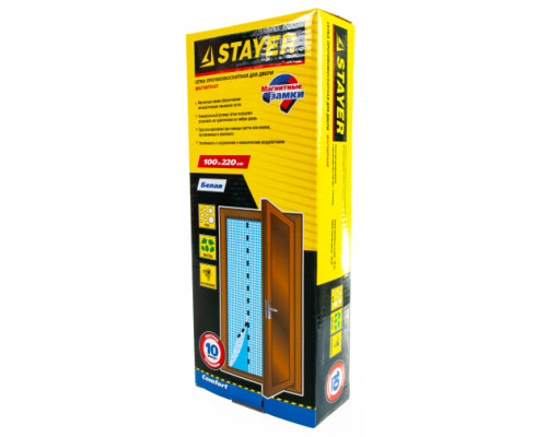Противомоскитная сетка для двери с магнитами Stayer COMFORT 1.0x2.2м 12503-10-22
