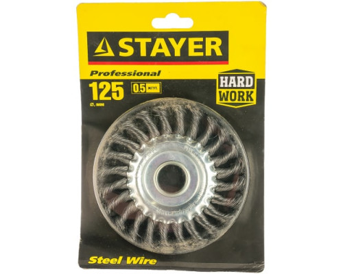 Щетка дисковая для УШМ (125 мм; 22.2 мм) STAYER 35120-125
