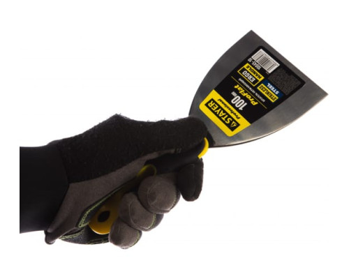 Шпатель с профилированным нержавеющим полотном и 2к ручкой 100мм STAYER PROFESSIONAL 10045-10