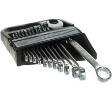 Набор комбинированных ключей 6-22 мм, 12шт, CrV, матовый хром STELS 15429