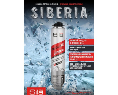 Профессиональная монтажная пена Sila Pro TopGun 65 SIBERIA 850 мл SPTGSB65