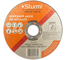 Диск отрезной по металлу (125х1х22,2 мм) Sturm 9020-07-125x10