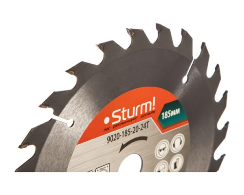 Диск пильный по дереву (185х20 мм; 24T) Sturm 9020-185-20-24T