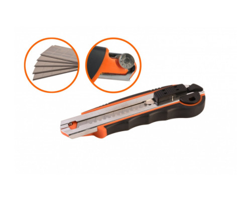 Нож Sturm 18мм, метал.направл.,автоматич.смена лезвий 1076-08-06