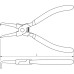 Щипцы для стопорных колец THORVIK IRBP180 загнутый сжим 180 мм 52190