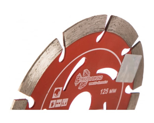 Диск алмазный отрезной Сегментный Grand hot press (125х22.23 мм) TRIO-DIAMOND GUS722