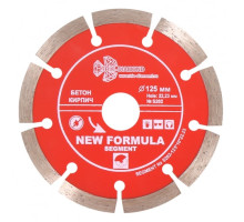 Диск алмазный отрезной Сегментный New Formula (125х22.23 мм) TRIO-DIAMOND S202