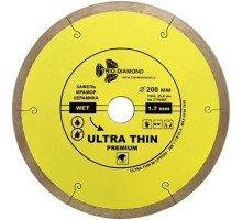 Диск алмазный отрезной Сплошной Ультратонкий Ultra Thin hot press (200х25.4 мм) TRIO-DIAMOND UTW505