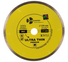 Диск алмазный отрезной Сплошной Ультратонкий Ultra Thin hot press (230х25.4 мм) TRIO-DIAMOND UTW506