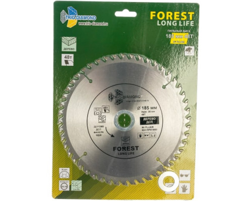 Диск пильный по дереву (185х30/20/16 мм; 48Т) TRIO-DIAMOND FLL828
