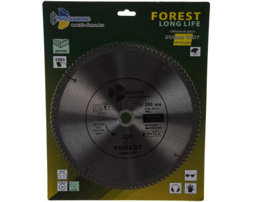 Диск пильный по дереву (255х30 мм; 100Т) TRIO-DIAMOND FLL834