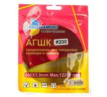 Круг алмазный гибкий шлифовальный Черепашка 100 № 200 Trio-Diamond 340200