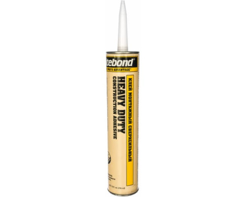 Сверхсильный монтажный клей Titebond Heavy Duty желтый картридж 5261 Сверхсильный монтажный клей Titebond Heavy Duty желтый картридж 5261