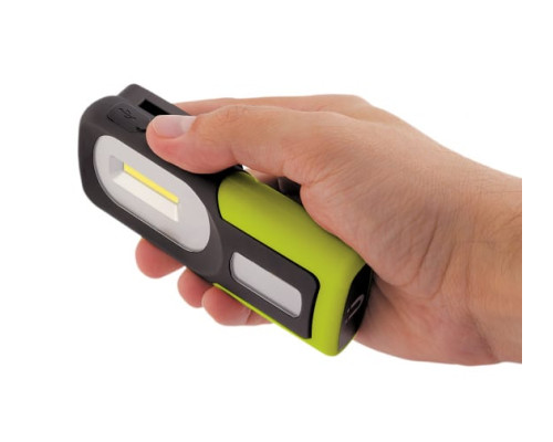 Фонарь ЯРКИЙ ЛУЧ ОPTIMUS ACCU рocket 3W COB 3 реж. 50/100лм, красный, крюк/магнит, Li-Ion 800mA 4606400105824