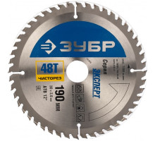 Диск пильный "Чистый рез" (190х30 мм; 48Т) по дереву Зубр 36905-190-30-48