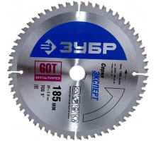 Диск пильный "Точный-МУЛЬТИ рез" (185х20 мм; 60Т) Зубр 36907-185-20-60