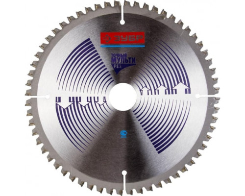 Диск пильный "Точный-МУЛЬТИ рез" (230х30 мм; 60Т) Зубр 36907-230-30-60
