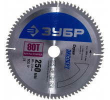 Диск пильный "Точный-МУЛЬТИ рез" (250х30 мм; 80Т) Зубр 36907-250-30-80