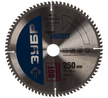 Диск пильный "Точный-МУЛЬТИ рез" (250х32 мм; 80Т) Зубр 36907-250-32-80