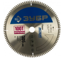 Диск пильный "Точный-МУЛЬТИ рез" (305х30 мм; 100Т) Зубр 36907-305-30-100