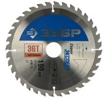 Диск пильный по дереву "Оптимальный рез" (190х30 мм; 36Т) Зубр 36903-190-30-36