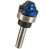 Фреза пазовая фасонная с верхним подшипником ПРОФЕССИОНАЛ (22х13х58 мм; R 3.2 мм; хвостовик 8 мм) Зубр 28747-22