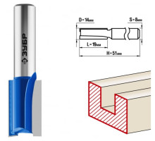 Фреза пазовая прямая ПРОФЕССИОНАЛ (14х19х51 мм; хвостовик 8 мм) Зубр 28753-14-19