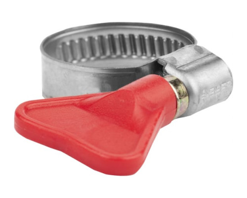 Хомуты Зубр ЭКСПЕРТ Бабочка из нержавеющей стали с накатной лентой НЛ-9, 20-32мм, 100шт 37835-20-32-100