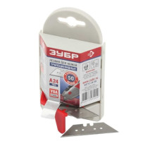 Лезвие трапециевидное 50 шт. для строительных ножей Зубр 09712-24-50