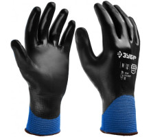 Маслобензостойкие перчатки ЗУБР Механик+ размер M, полный облив, тонкие 11279-M