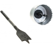 Набор ЗУБР "ЭКСПЕРТ" для врезки замков, коронка по дереву 48мм, державка с центр. сверлом, перьевое сверло 22мм, 3 пред 2954-48-H3_z01