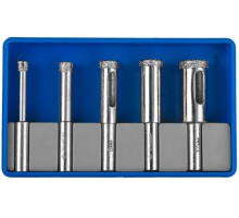 Набор алмазных трубчатых сверл по керамике (4-12 мм) 5 шт. Зубр 29850-H5