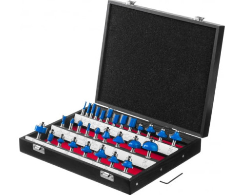 Набор фрез по дереву (30 шт; хвостовик 8 мм) Зубр 28796-H30