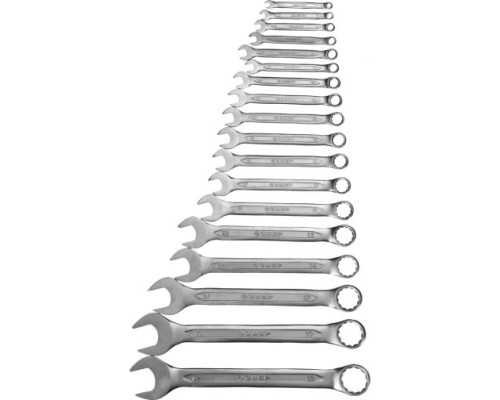 Набор гаечных комбинированных ключей Зубр МАСТЕР 6-32мм, 18шт. 27087-H18